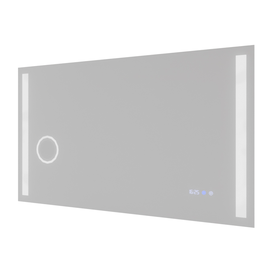 Miroir avec éclairage LED variable intégré 120 cm x 70 cm DUETTO