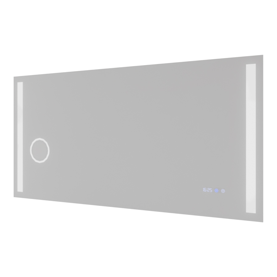 Miroir avec éclairage LED variable intégré 140 cm x 70 cm DUETTO