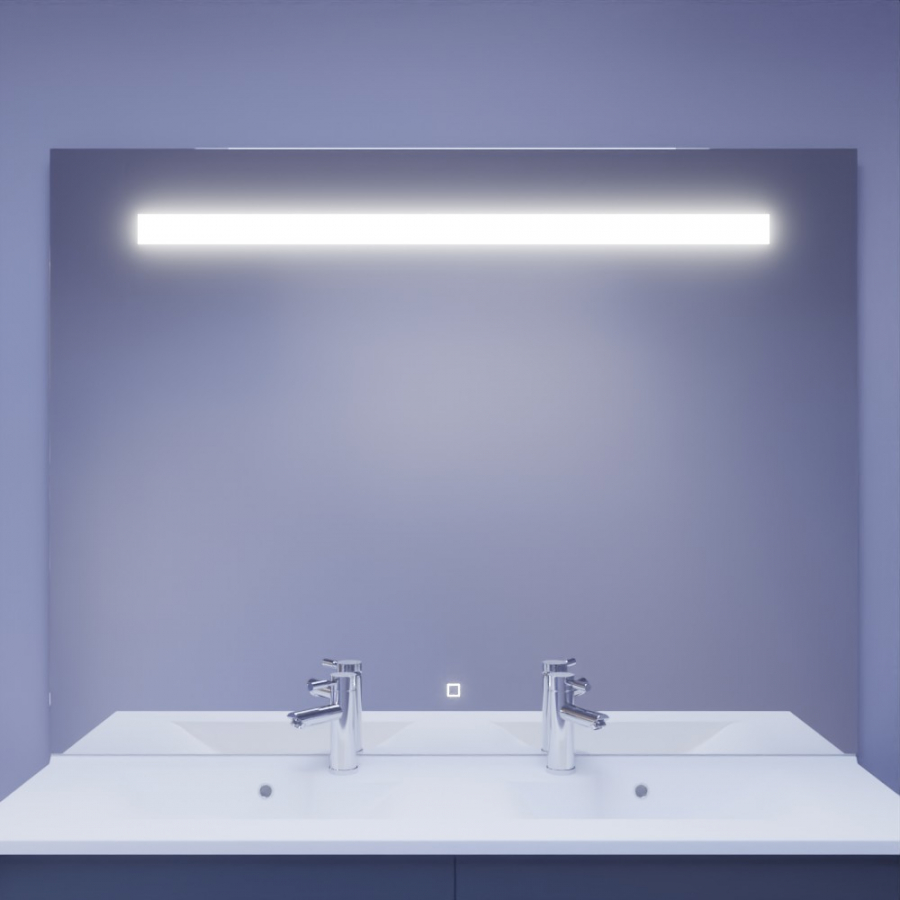 Miroir salle de bain LED ELEGANCE 90 cm x 80 cm - avec