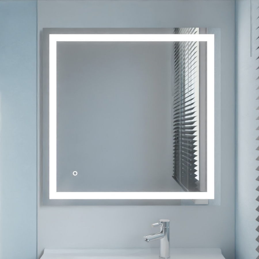 Miroir Salle de Bain Lumineux Mural LED RGB avec Eclairage Integre Anti  buee Miroir Mural Multicolore avec Interrupteur Tactile 9 Mode d'Eclairage  