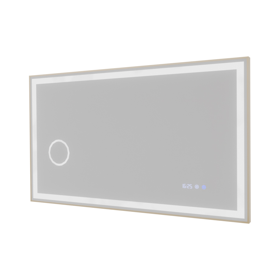 Miroir doré avec éclairage LED variable intégré 120 cm x 70 cm CARA