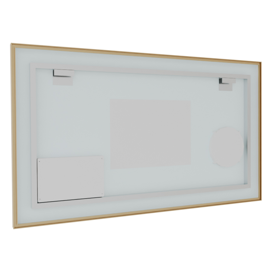 Miroir doré avec éclairage LED variable intégré 120 cm x 70 cm CARA