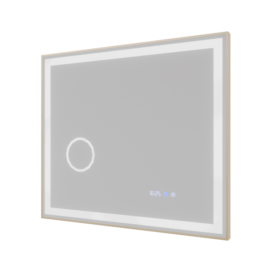 Miroir doré avec éclairage LED variable intégré 80 cm x 70 cm CARA