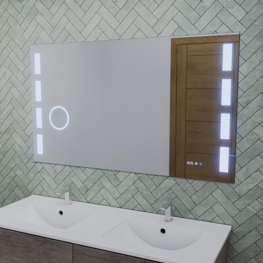 Miroir avec éclairage LED variable 120 cm x 70 cm EXCELL PLUS
