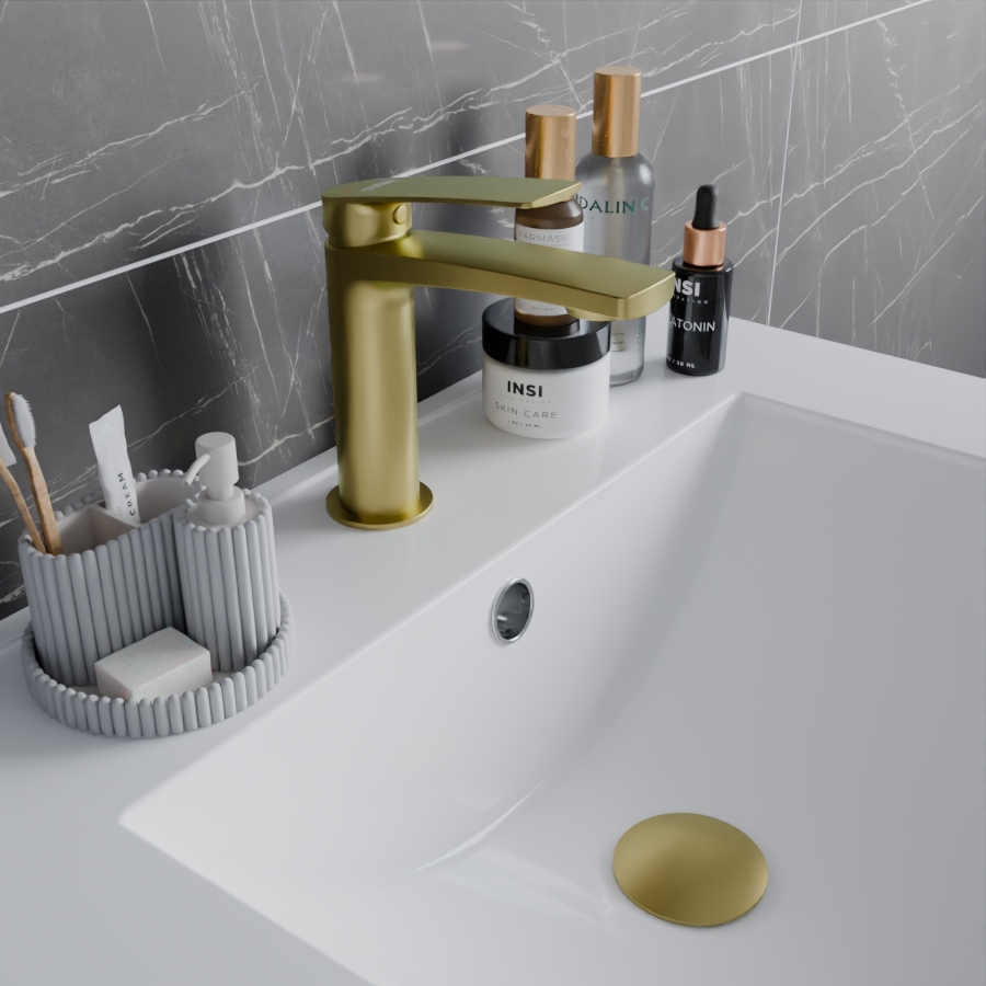 Mitigeur lavabo KELLY Gold doré mat