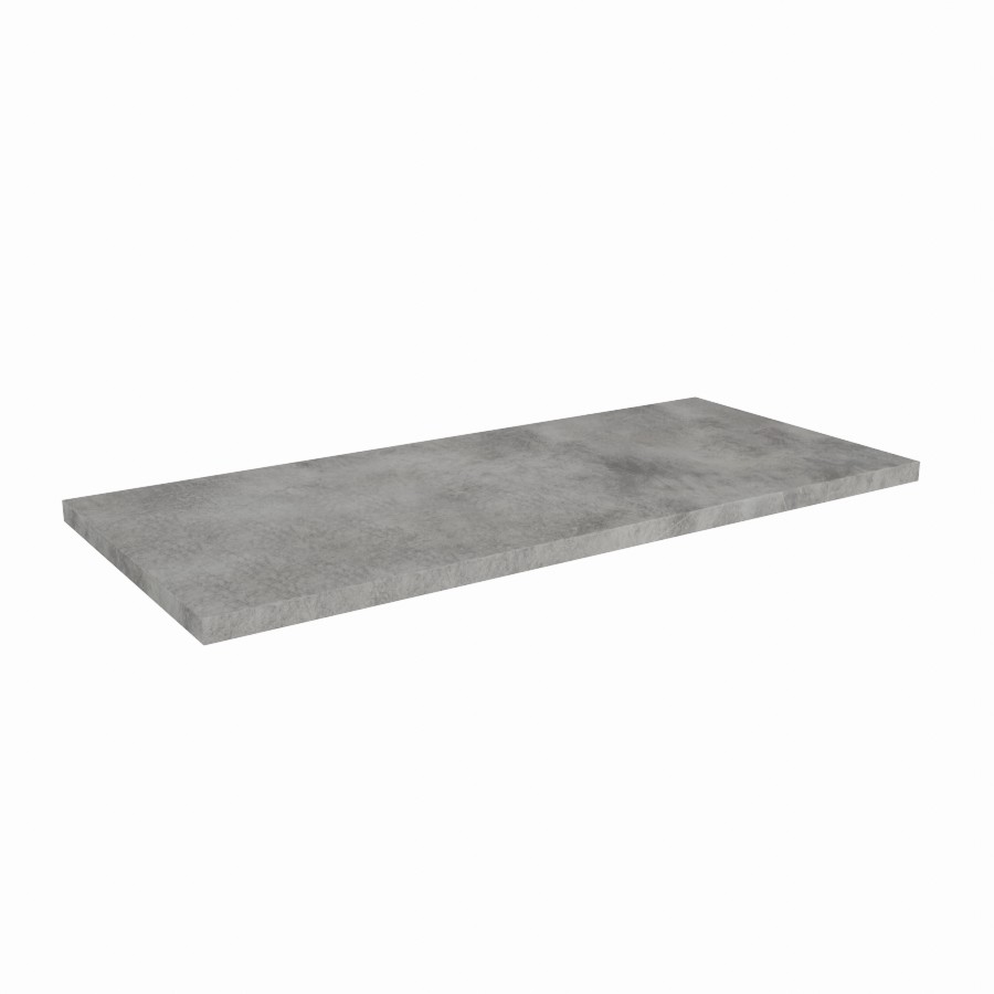 K17L-PT : Kitchenette 140 cm Chêne, plan de travail gris, cuve inox