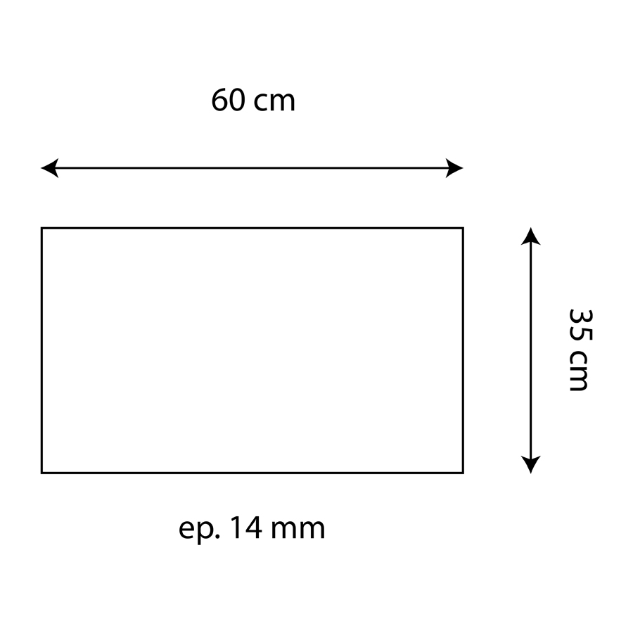 Retour de crédence plan de travail stratifié blanc - 60 x 35 cm