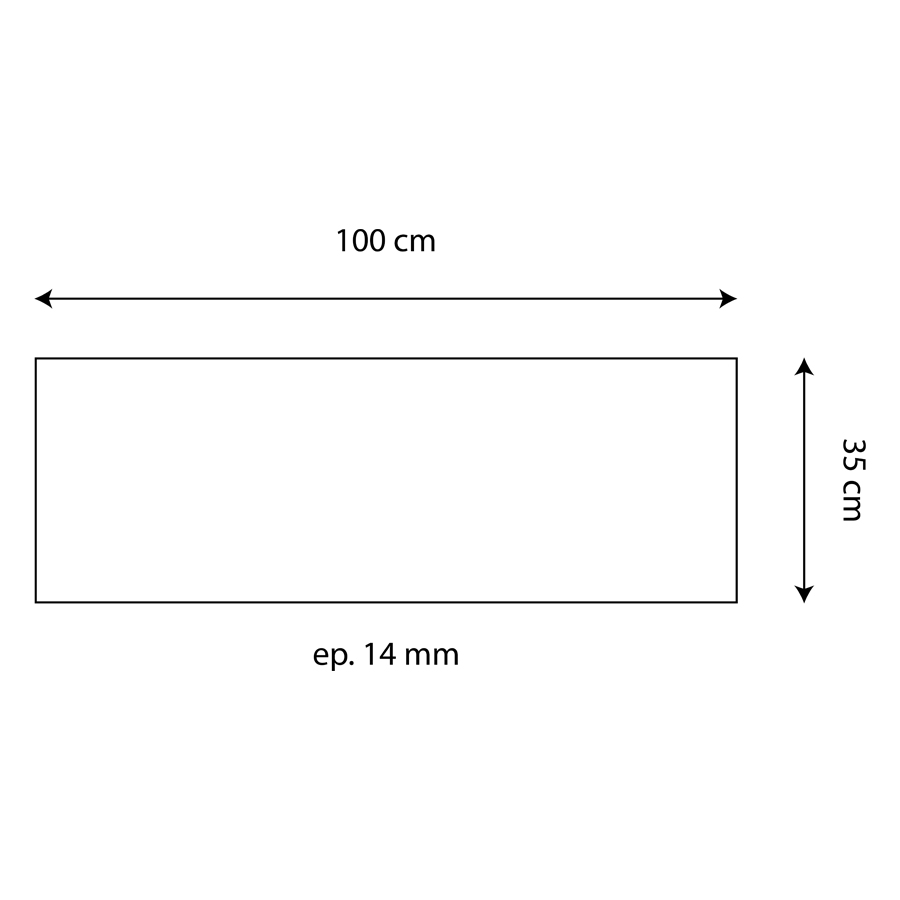 Crédence plan de travail stratifié gris béton - 100 x 35 cm