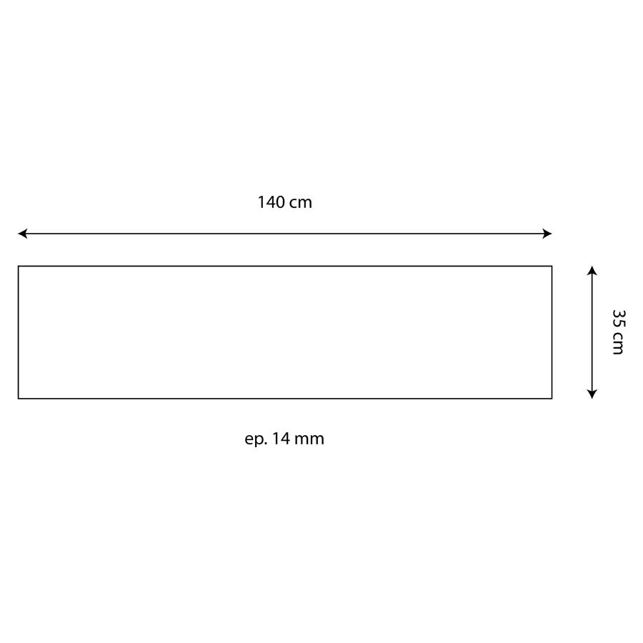 Crédence plan de travail stratifié blanc - 140 x 35 cm