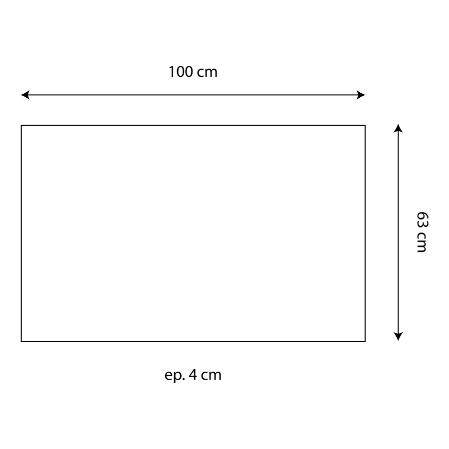 Plan de travail stratifié gris béton - 100 x 63 cm