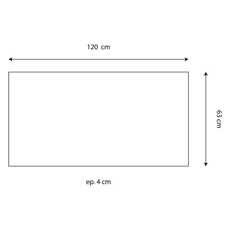 Plan de travail stratifié gris béton - 120 x 63 cm