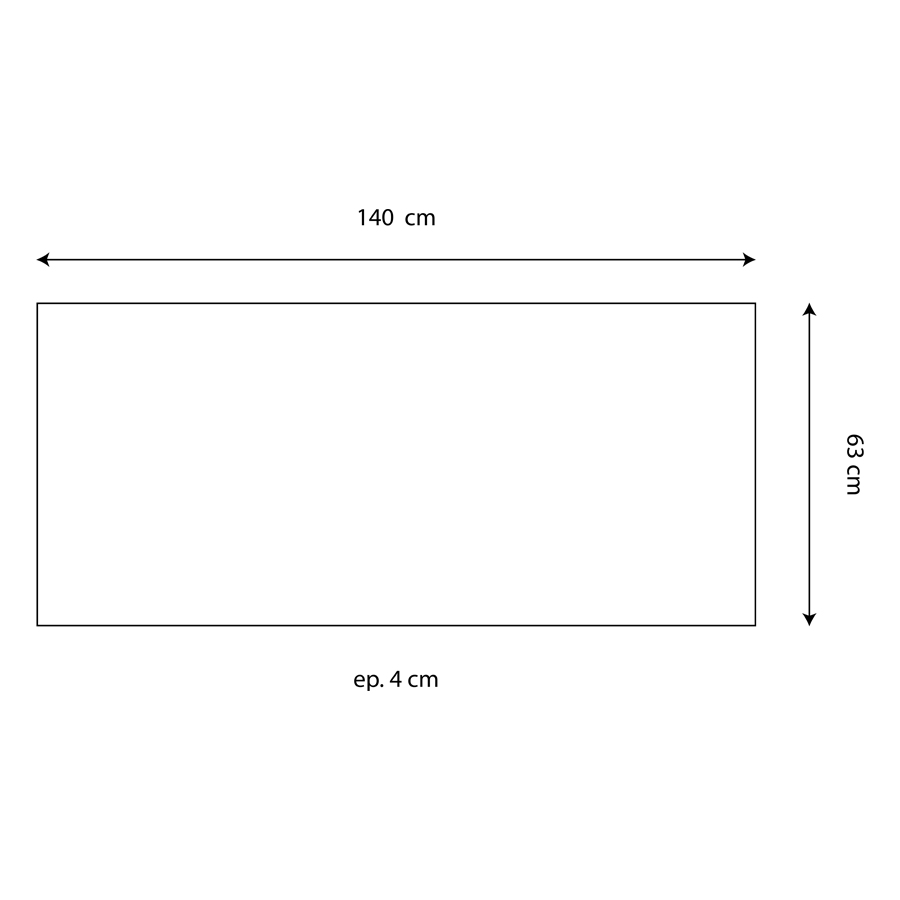 Plan de travail stratifié blanc - 140 x 63 cm