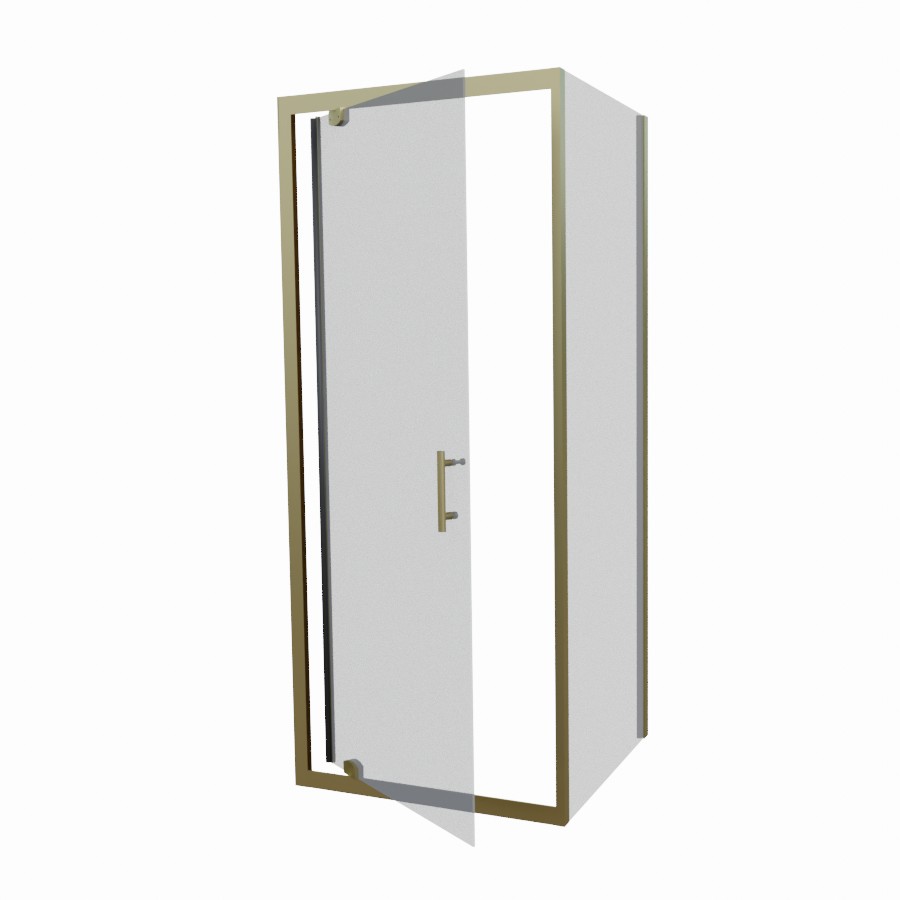 Paroi d'angle 80x80 GOLDY porte pivotante